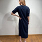 Abby V-neck jersey dress dark navy
