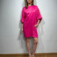 Anna Short Dress (Satin) fuchsia